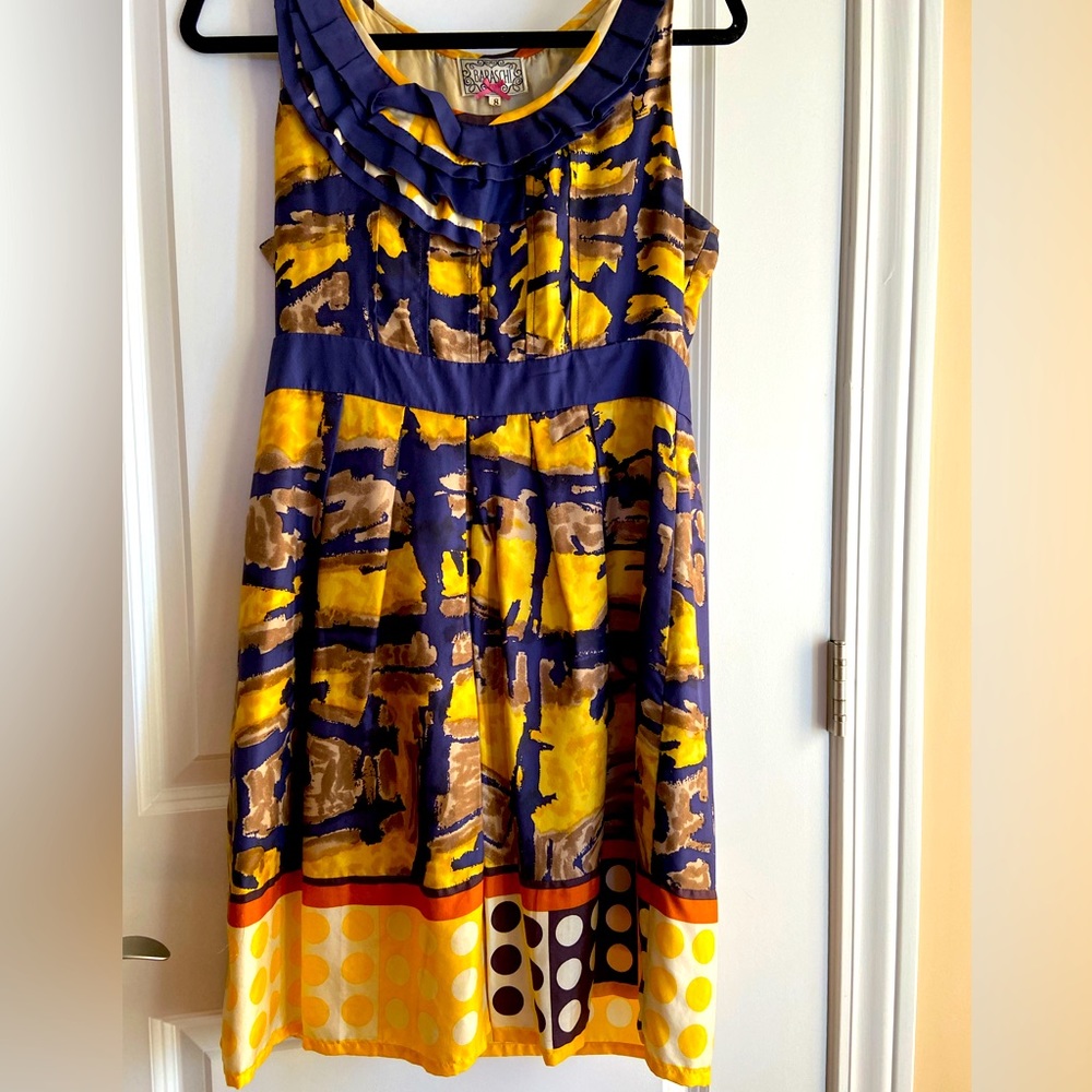 Yoana Baraschi Anthropologie Isla Dorada Silk Dress Size 8 - Picture 4 of 8